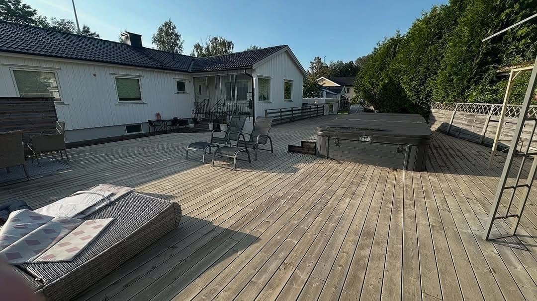 Efter: Altantvätt av stor altan i Göteborg