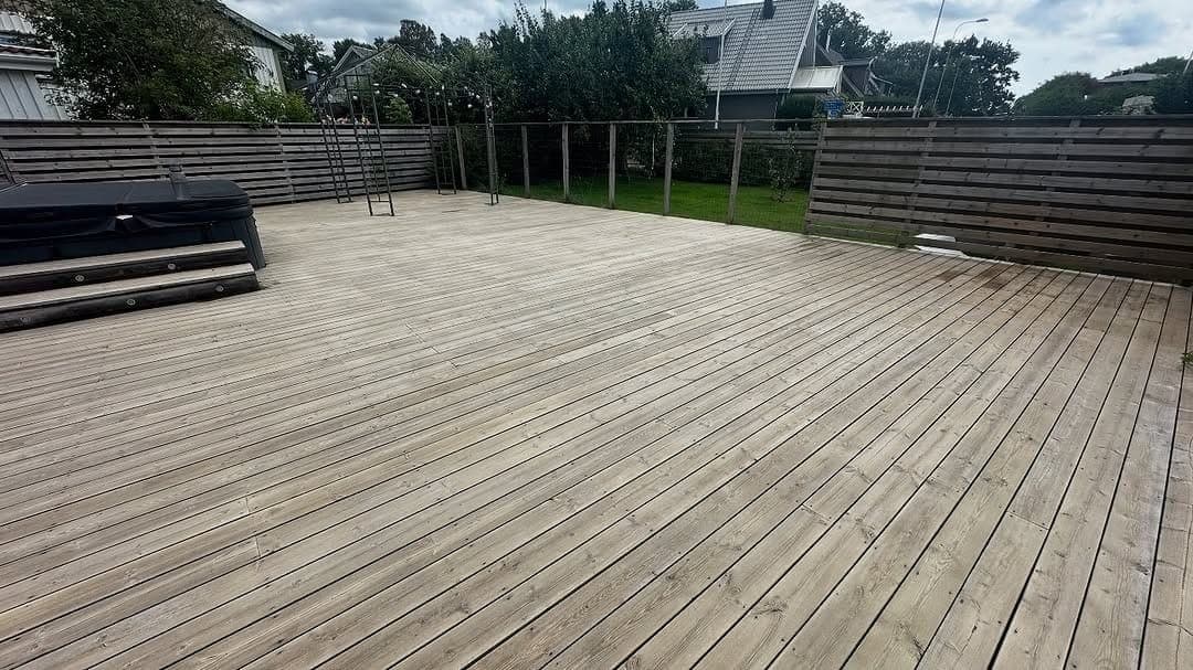 Efter: Altantvätt av stor altan i Göteborg